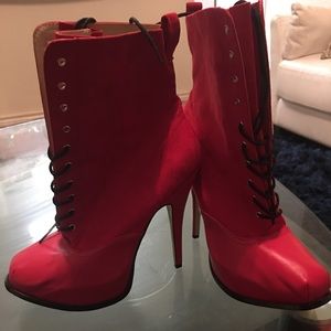 Leather and suede boots